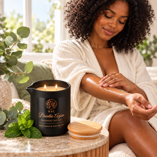 Breathe Again Massage Candle – Peppermint • Eucalyptus