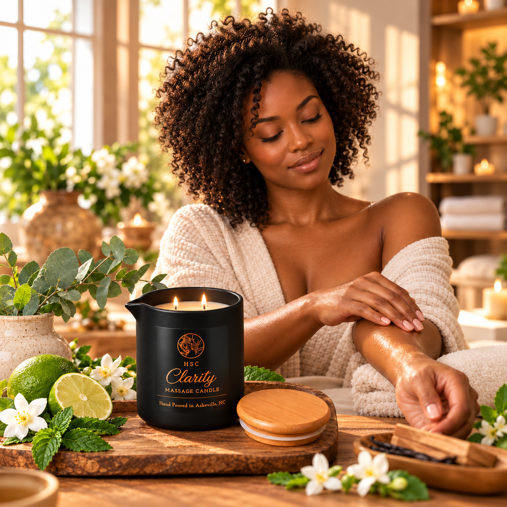 Clarity Massage Candle - Cool Mint • Sparkling Citrus • Soft Woods