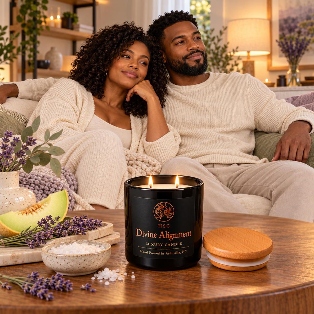 Divine Alignment Luxury Candle - Sea Salt • French Lavender • Egyptian Amber