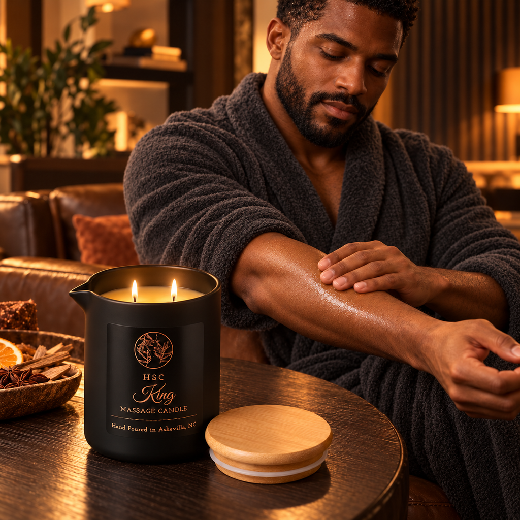 King Massage Candle – Sandalwood • Spice • Citrus