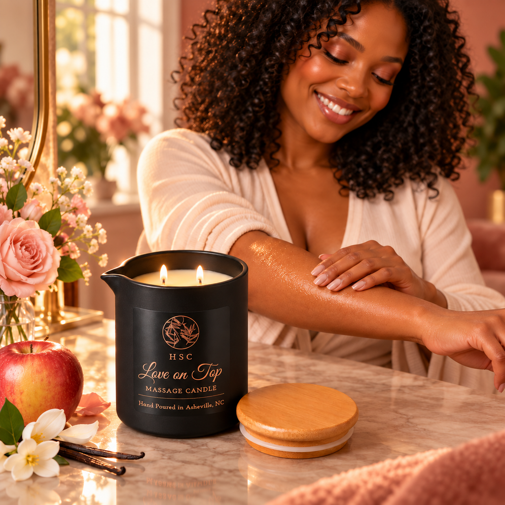Love On Top Massage Candle – Apple • Florals • Vanilla