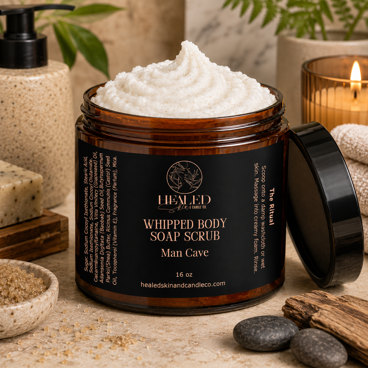 Man Cave Whipped Body Soap Scrub