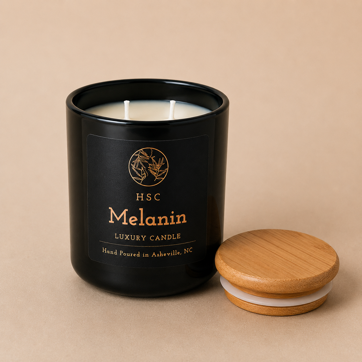 Melanin Luxury Candle – Bergamot, Coconut & Vanilla Glow