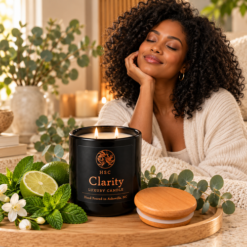 Clarity Luxury Candle - Cool Mint • Sparkling Citrus • Soft Woods