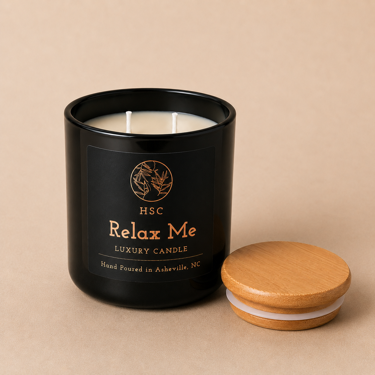 Relax Me Luxury Candle – Sandalwood & Amber Calm