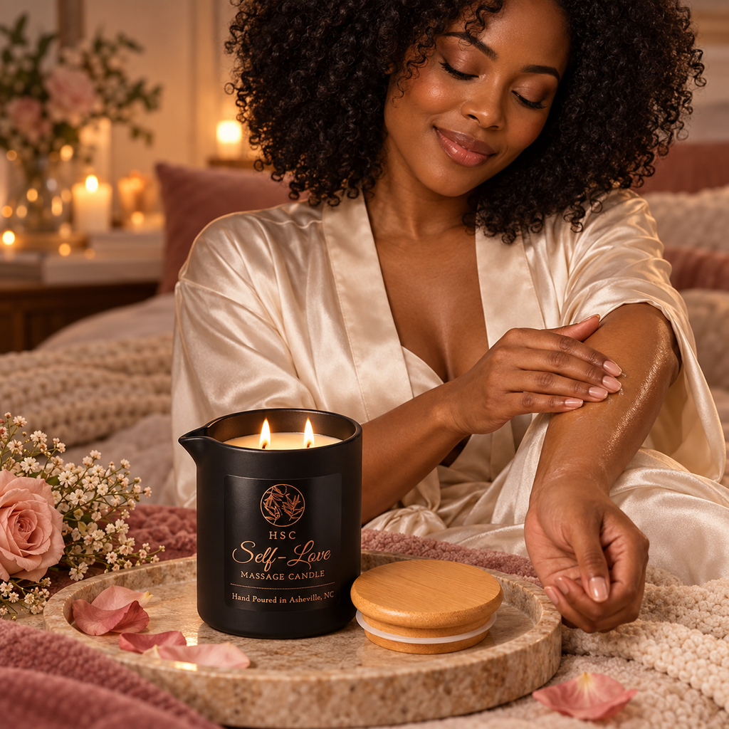 Self-Love Massage Candle – Rose • Florals • Vanilla